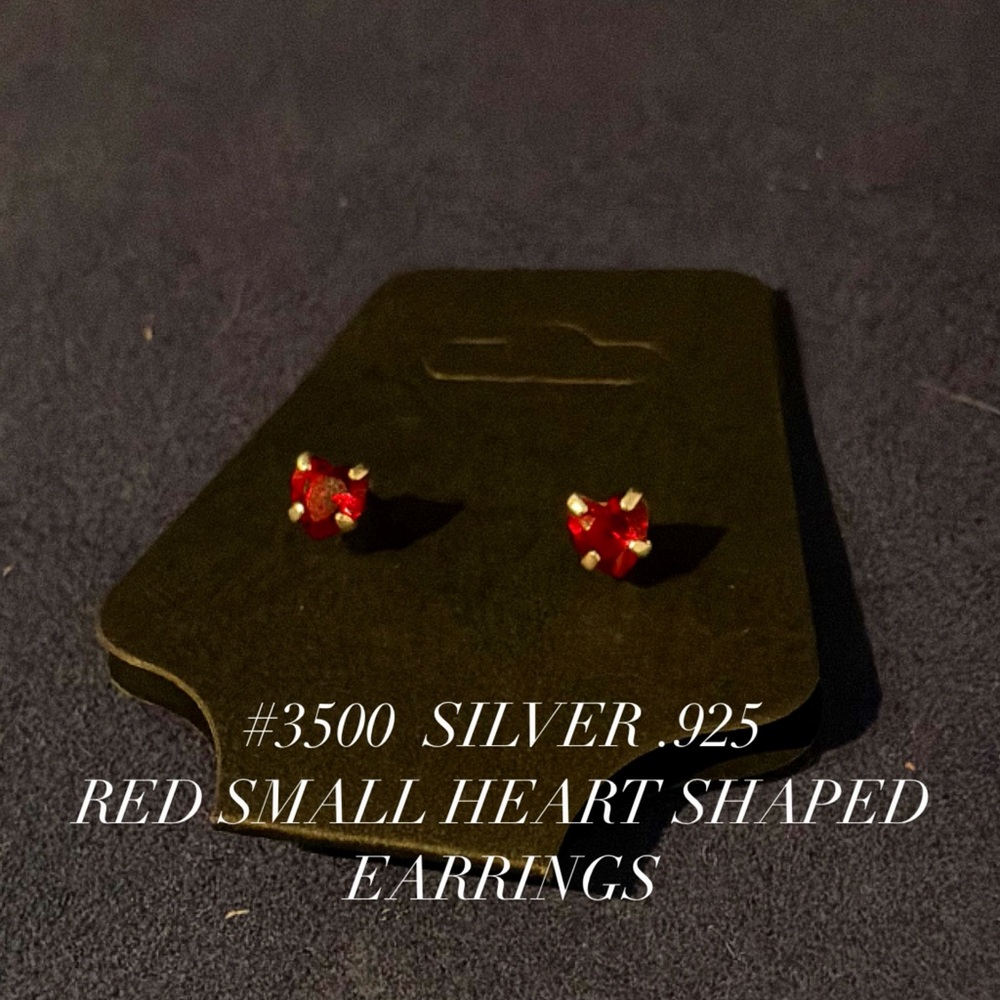 Red Heart-Shaped Earrings for Small Pets